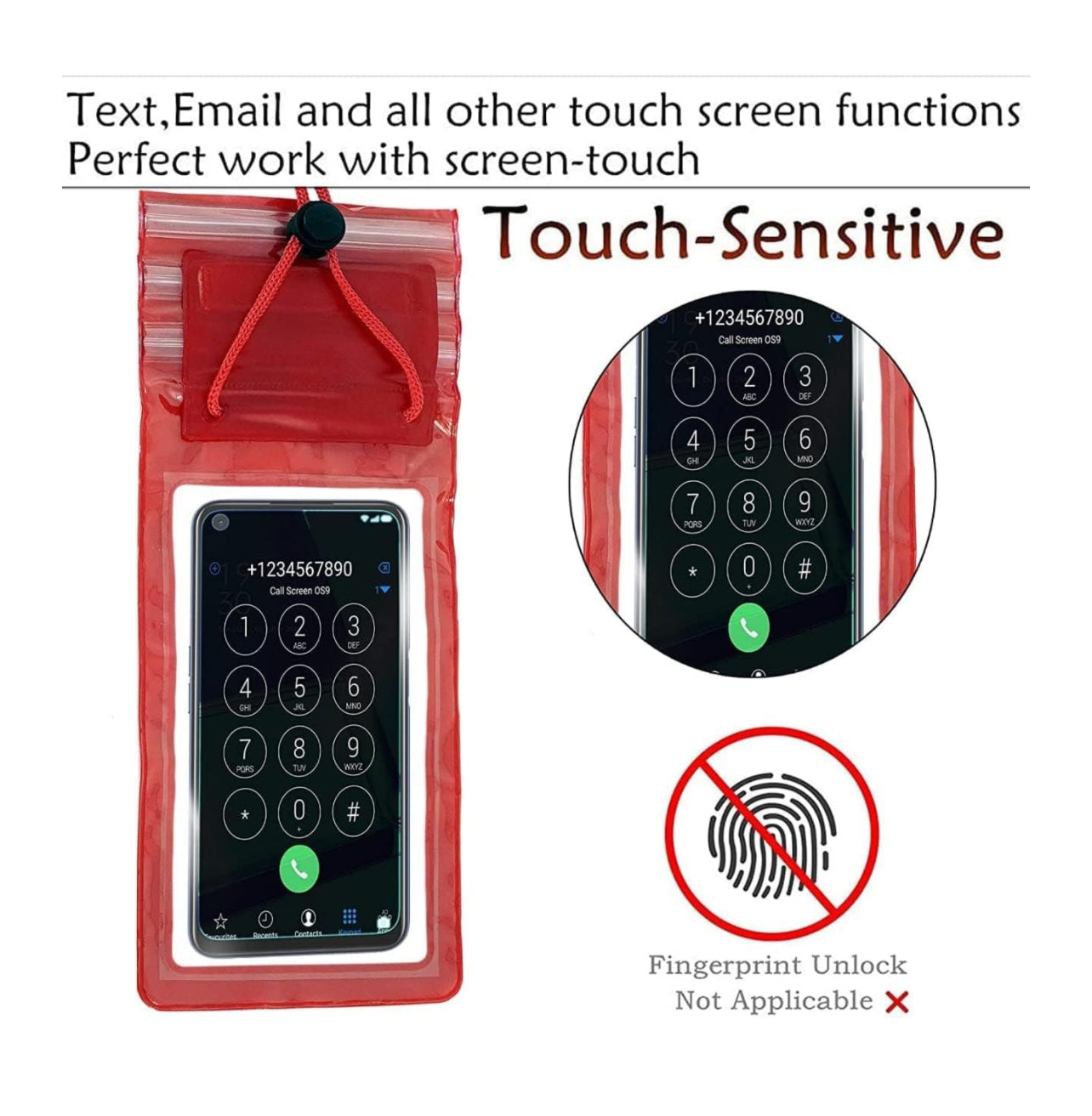 Waterproof Clip Lock Design Mobile Pouch (pack of 3)