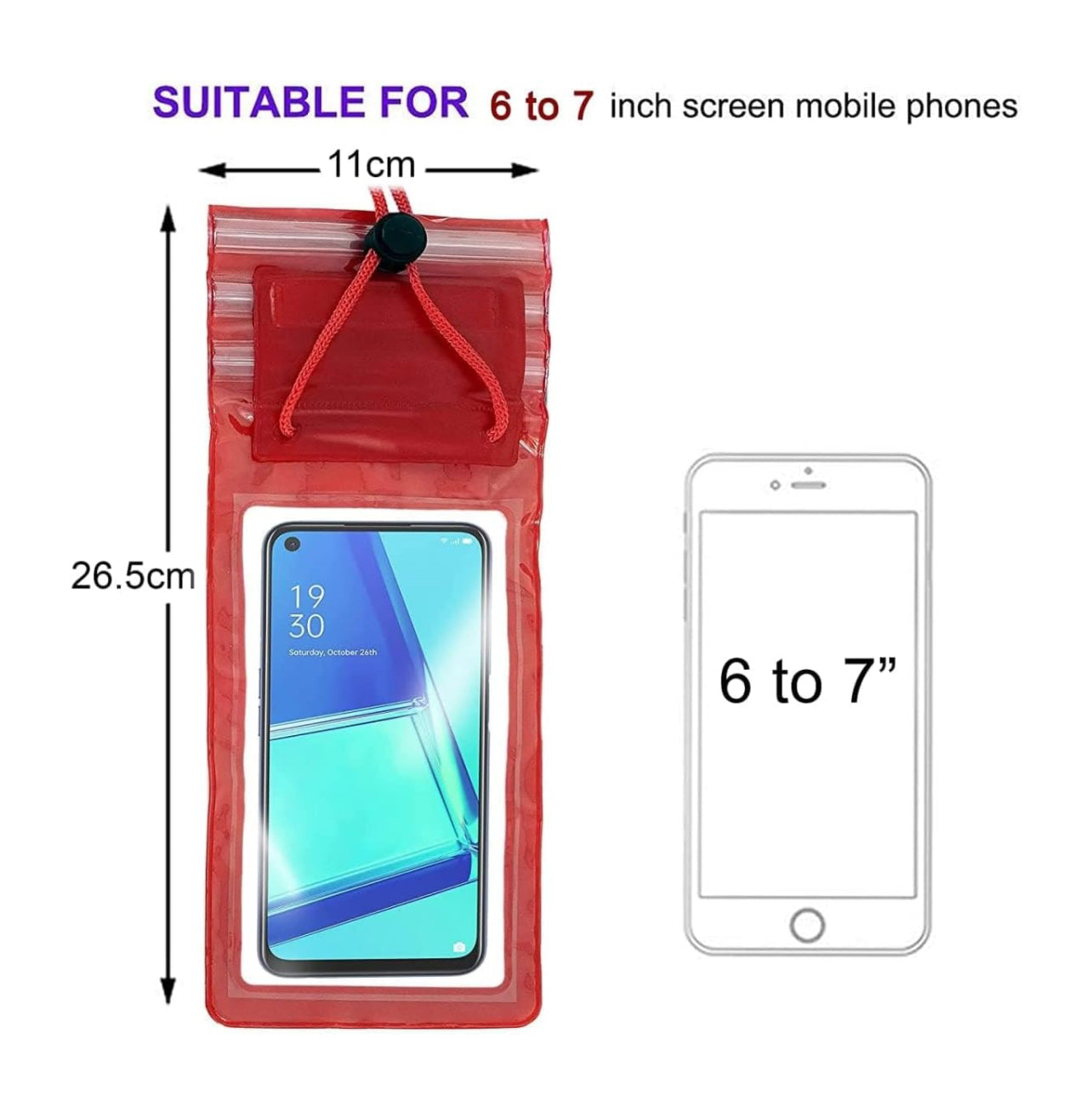 Waterproof Clip Lock Design Mobile Pouch (pack of 3)