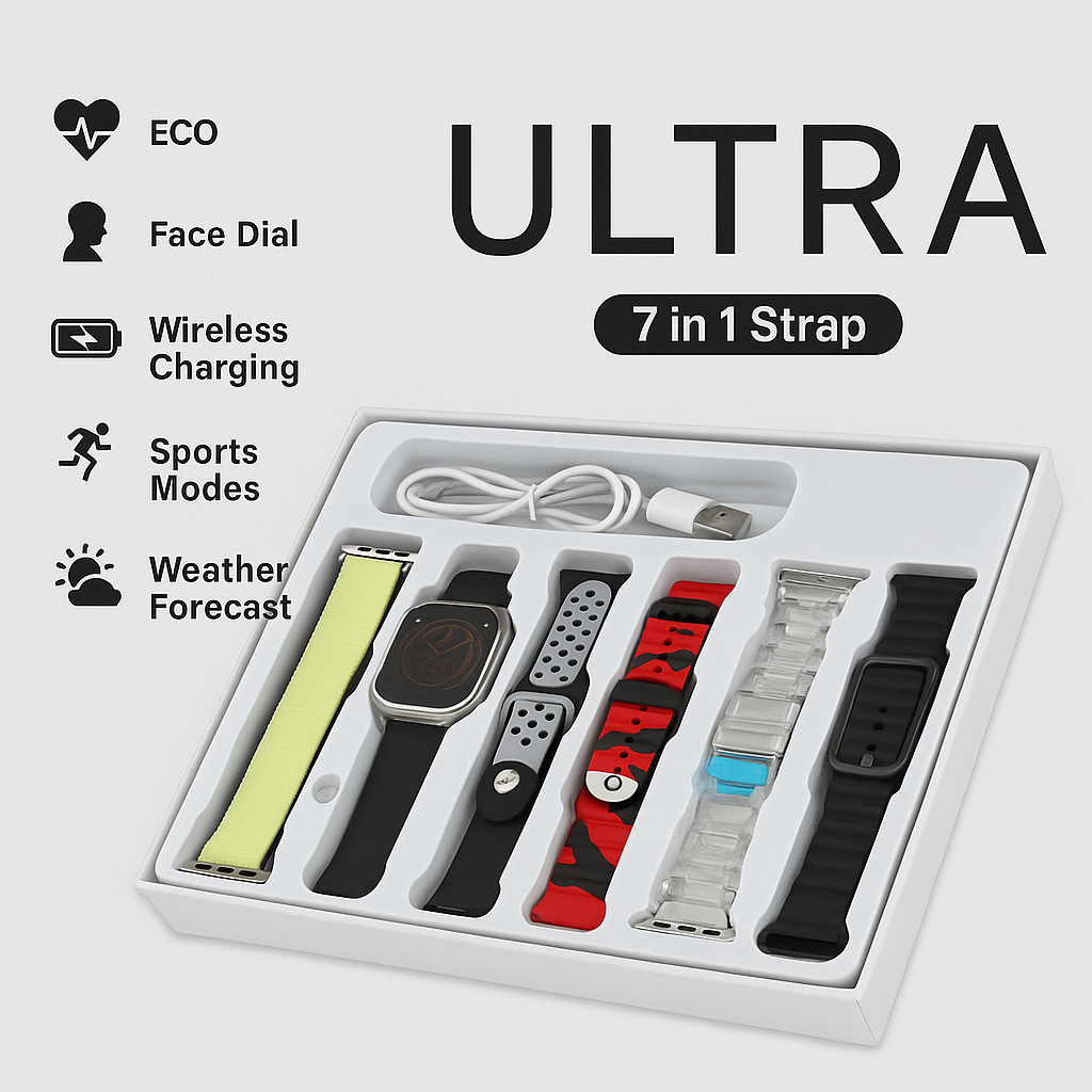 Ultra 2 smart watch with 7in1 watch bands