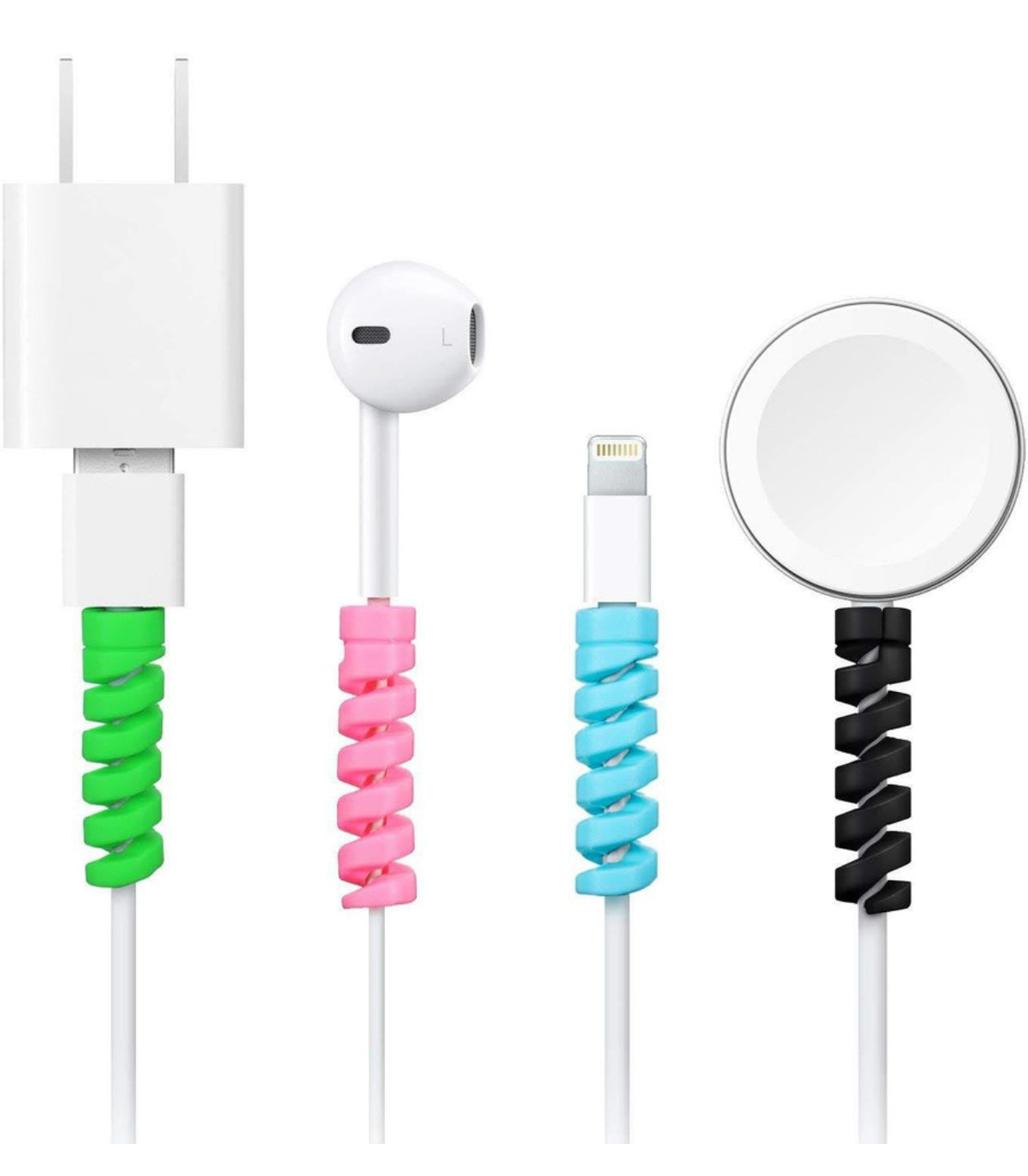 Spiral cable protector (pack of 3,multicolour )