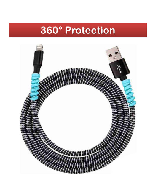1.5 M 2pcs long 4 short cable protector combo (multicolour)