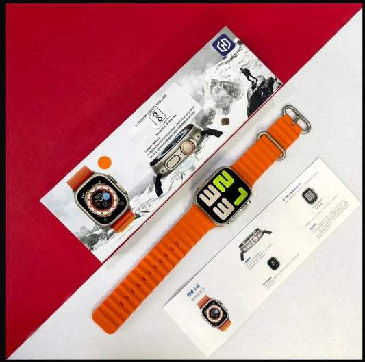 T800 Ultra Smart Watch  (ORANGE COLOUR)