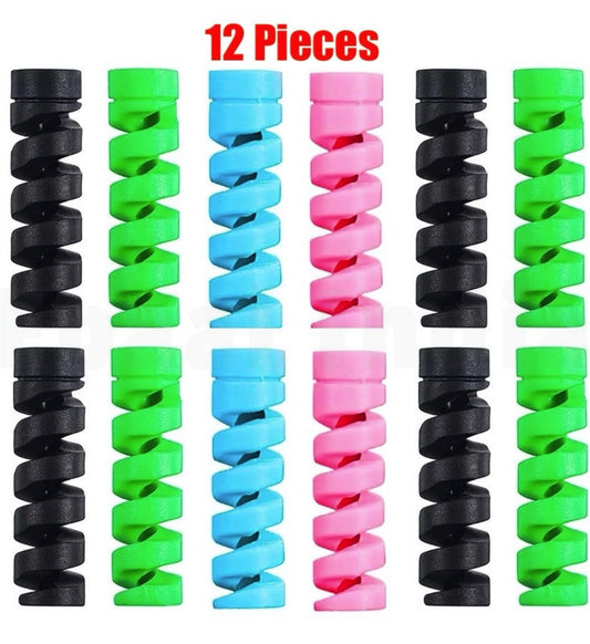 Spiral cable protector (pack of 3,multicolour )