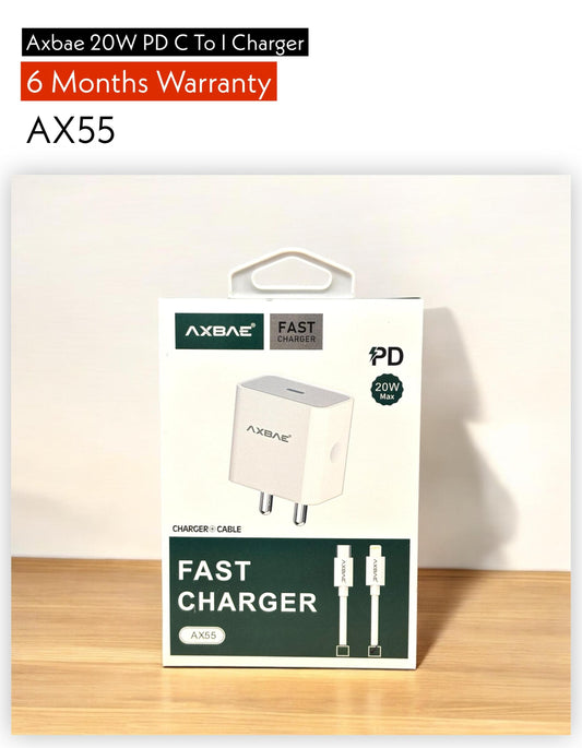 Axbae 20W PD Charger for iPhone  ⚡ (C to Lightening)